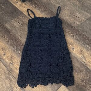 Hollister Navy Blue Lace Dress